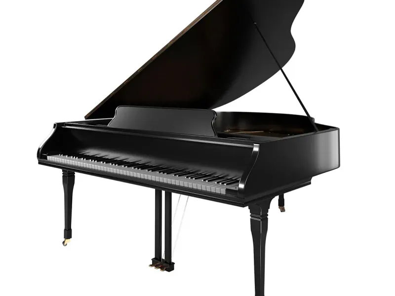Grand piano classic detailed
