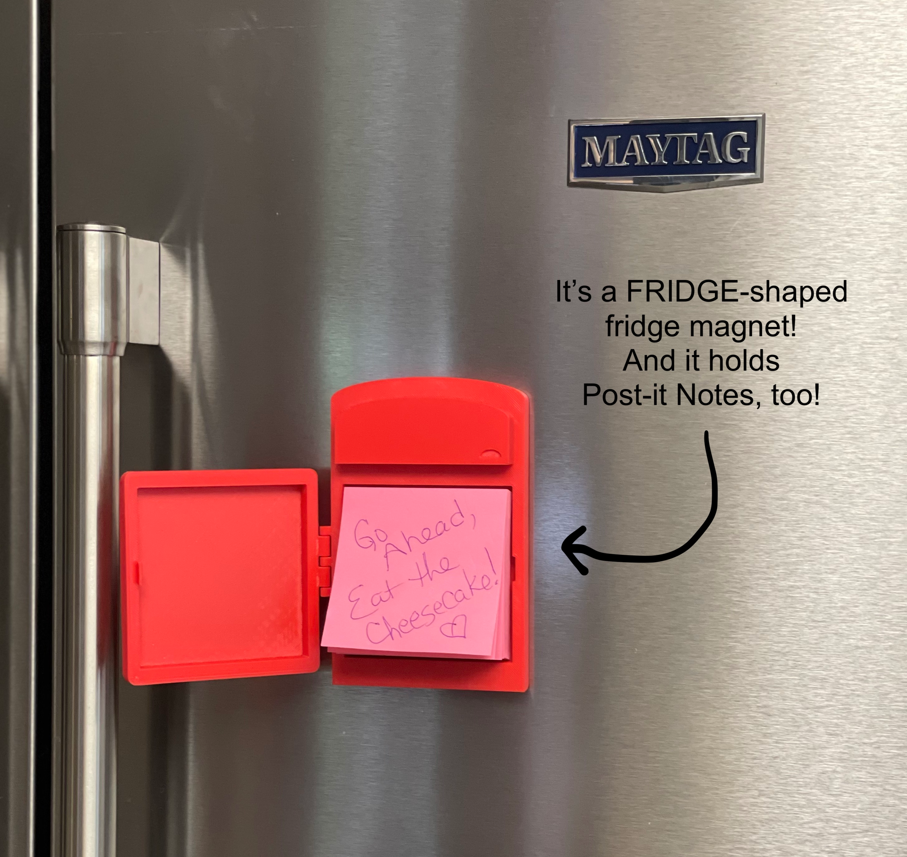 A Post-it Note holding FRIDGE Fridge Magnet