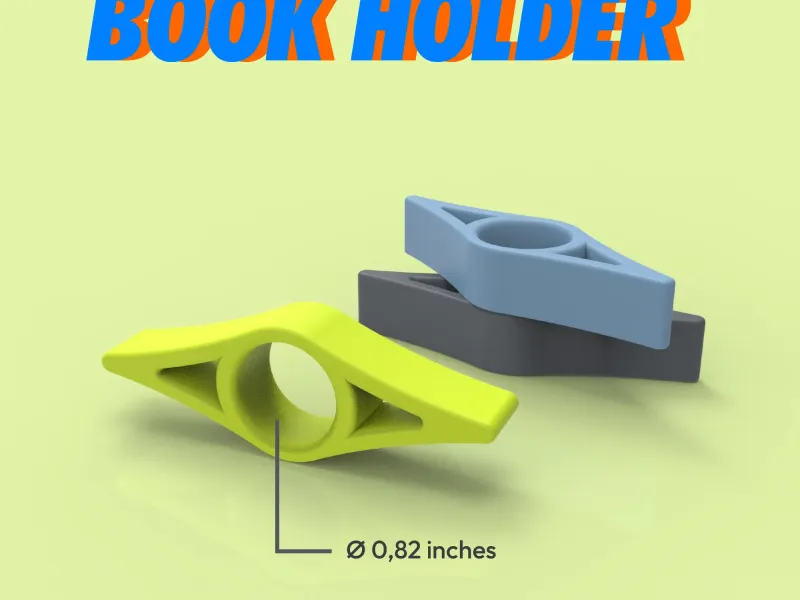 Book Page Holder, BookMark 3D STL File, Comfortable Reading