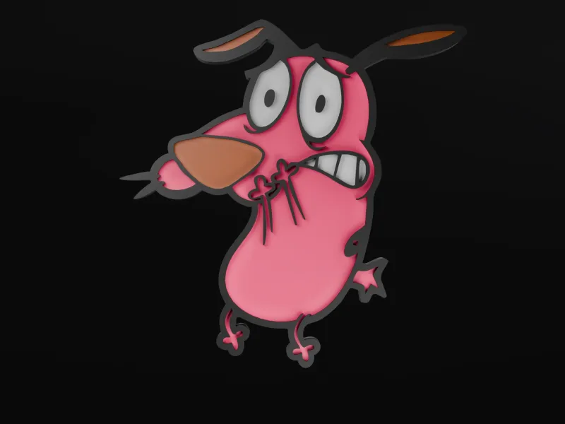 Coraje el Perro cobarde - Pin Imantado