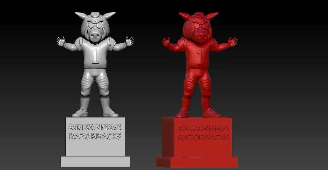 NCAA - University of Arkansas Razorbacks mascot - 3d print
