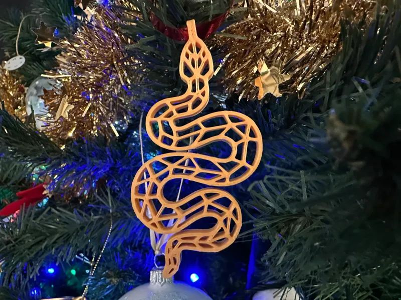 Decorazione per albero di Natale a serpente poligonale