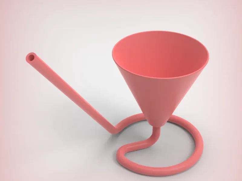 Mocktail Glass with Inbuilt Straw