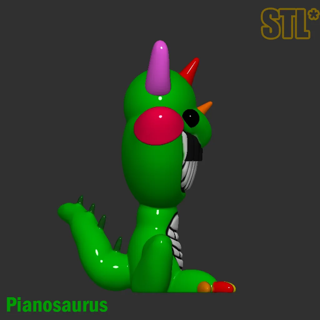 Pianosaurus Playtime STL 3D Character Fanart