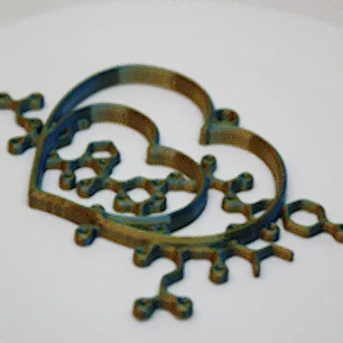 Oxitocin (molecule of love) Heart Pendant Creator Kit-0