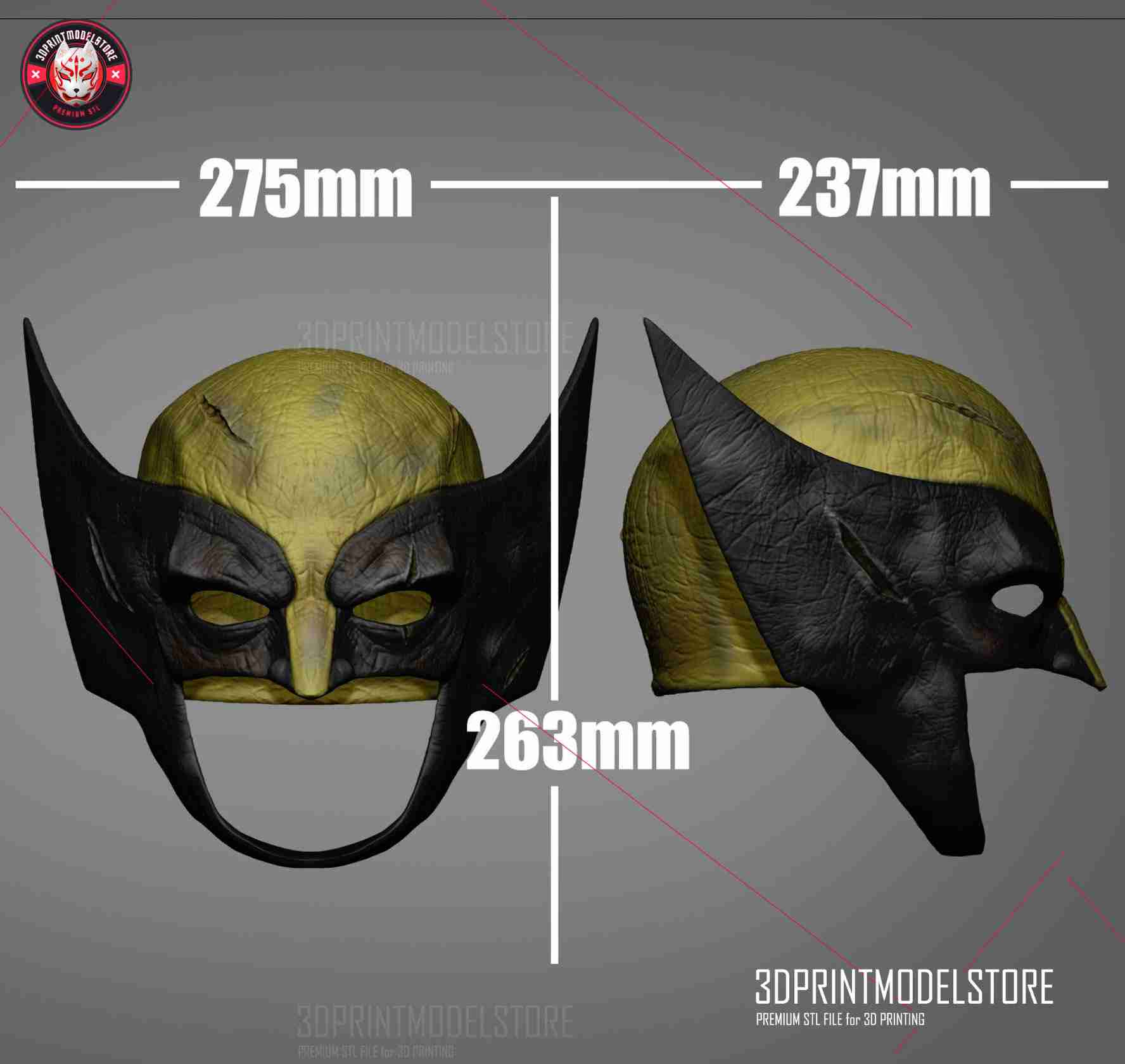 a Wolverine and cyberpunk mask kitbash I've made for a cosplay! :  r/3Dprinting