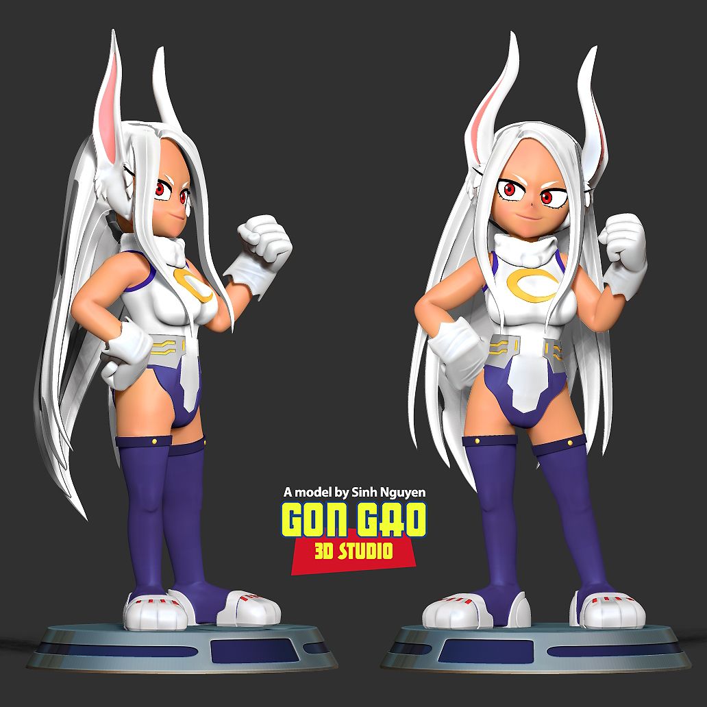 Mirko My Hero Academia Fanart 3D models download Creality Cloud