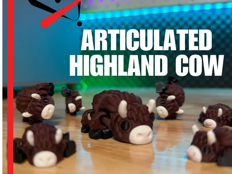 Articulated Highland Cow – A Moo-ving Print!