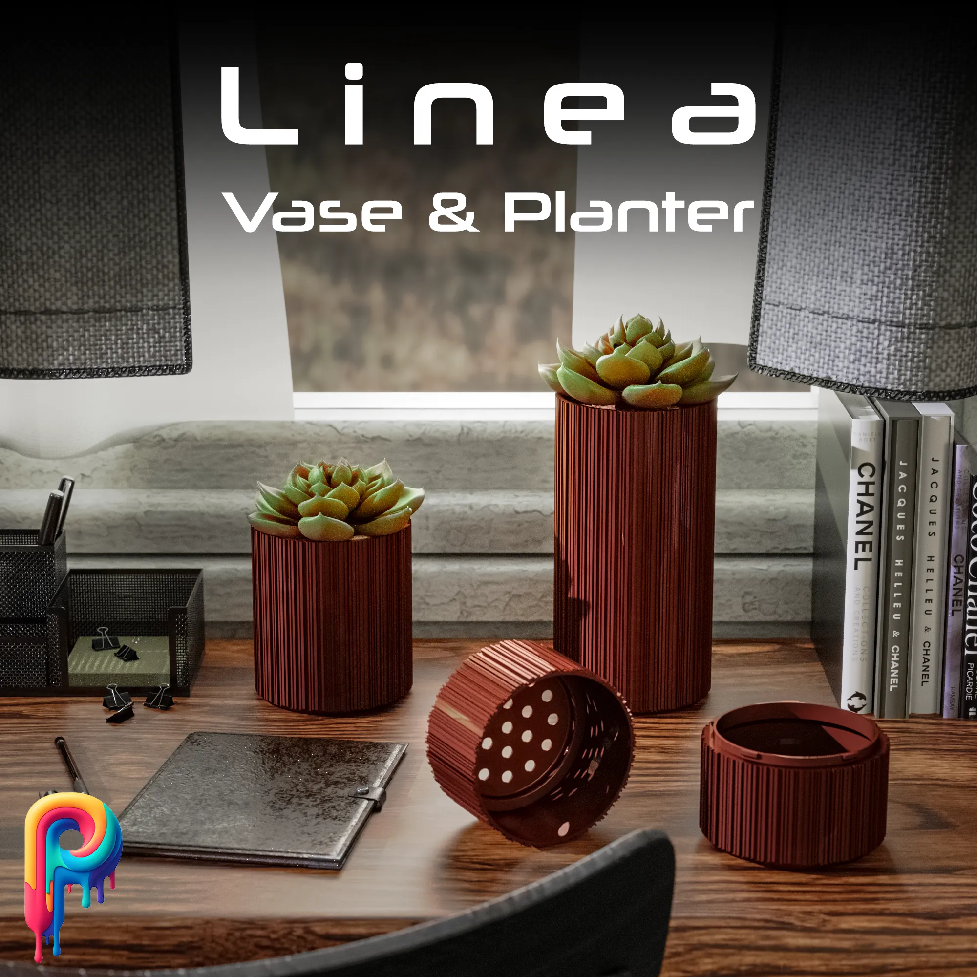 Linea Vase & Planter Set by Polymeria