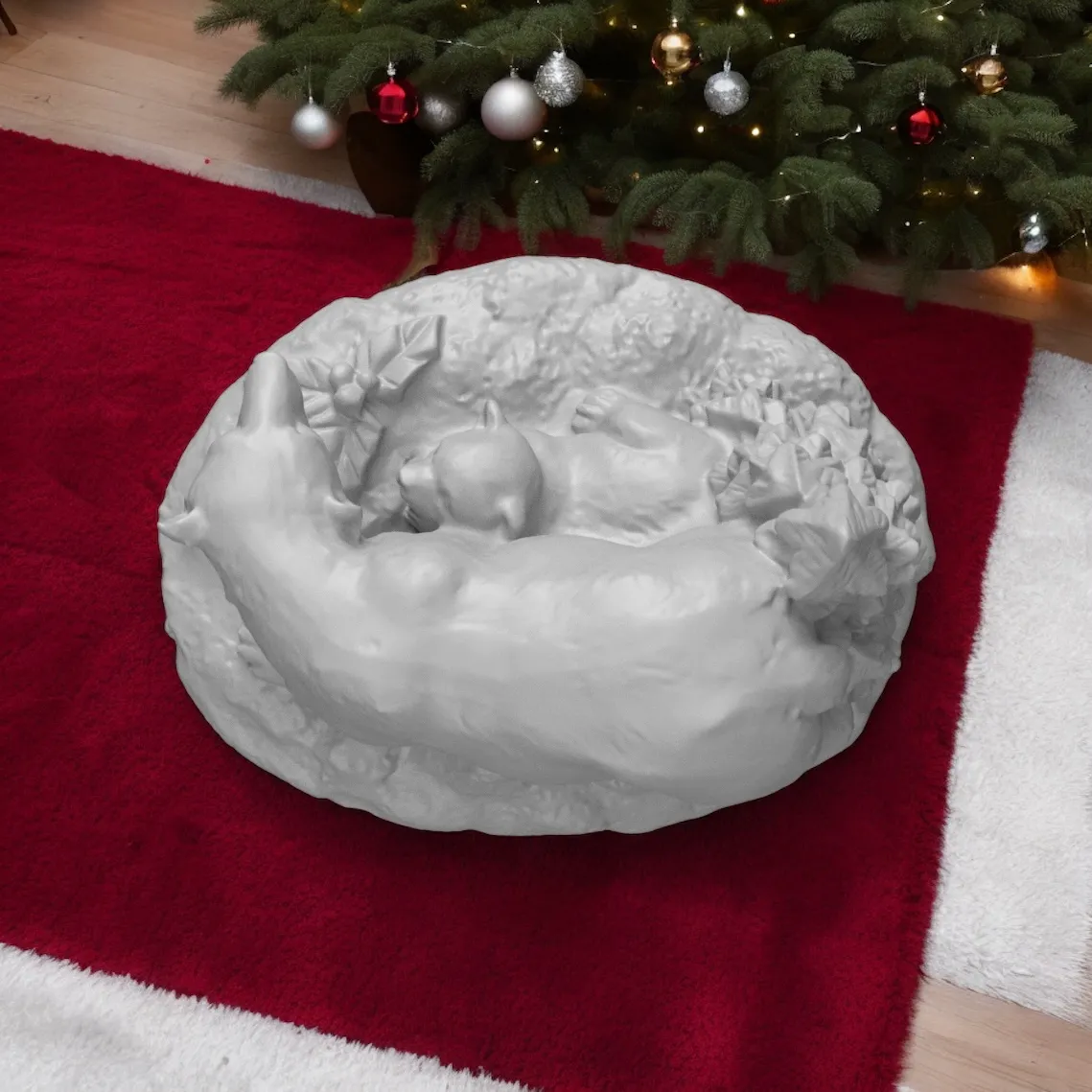 Oso polar navideño