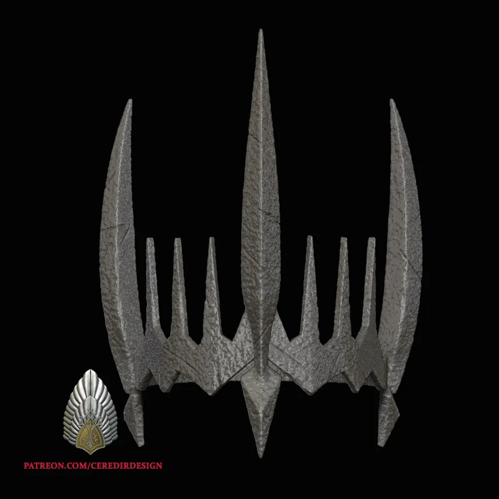 Sauron Helmet Rings of Power Crown 3D DIGITAL DOWNLOAD FILE