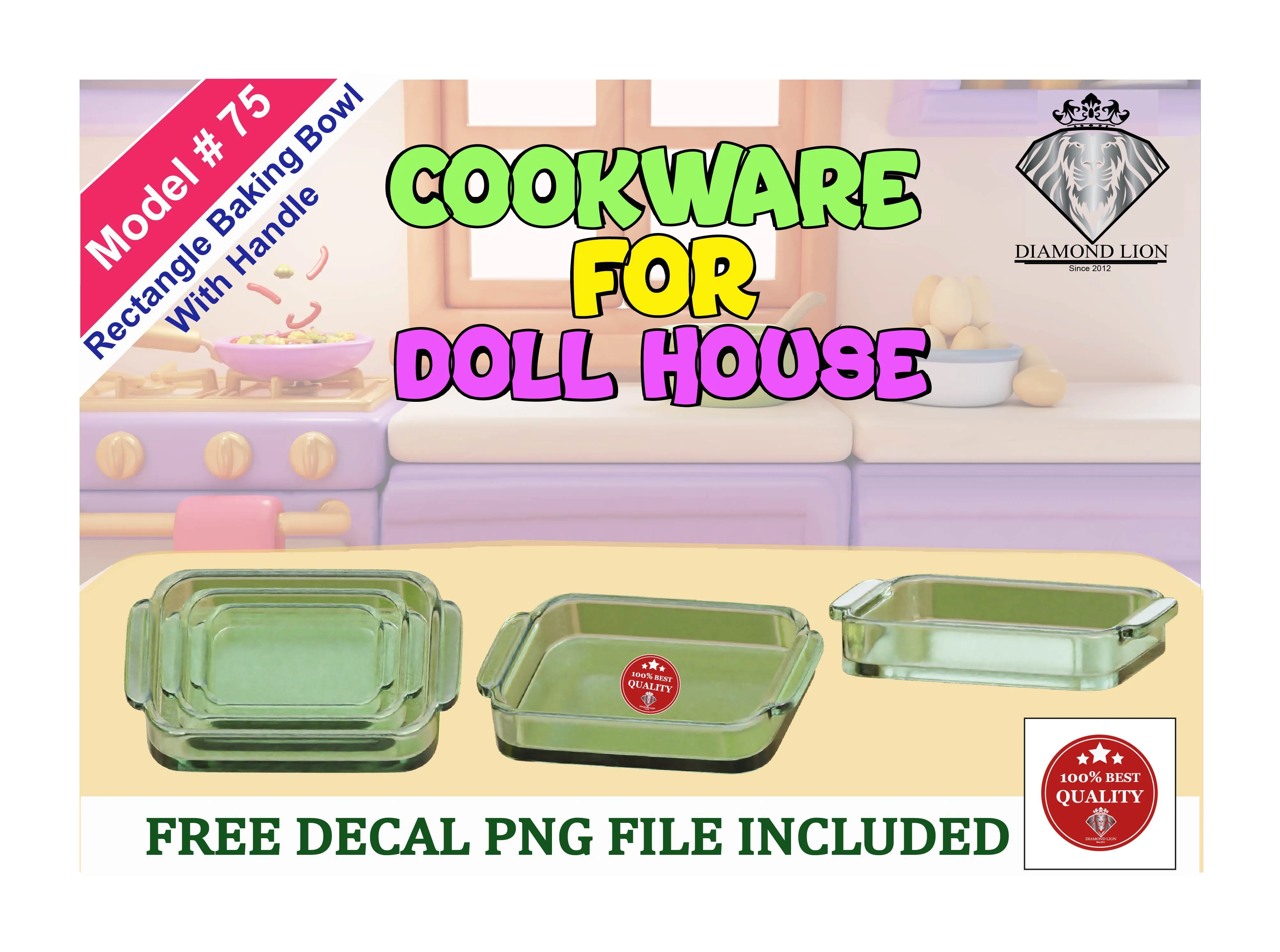 Rectangle Baking Bowl with handles