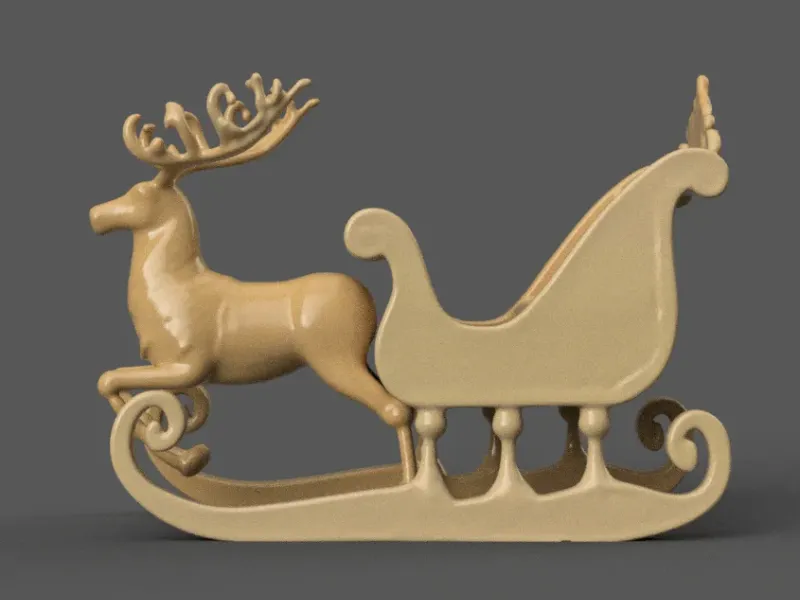 Santa Sleigh Christmas Decoe planter - candy dish - urn 10