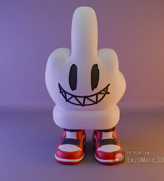 middle finger fuck hand funny table decoration STL