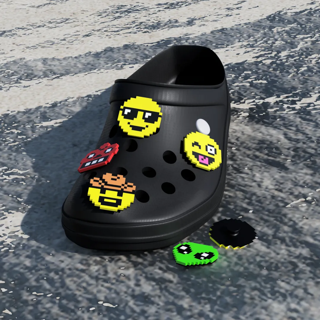 Multicolor Croc Charms - 8 Bit Emoji Set 😋