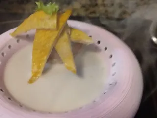 PLATO DE NIEBLA-DENTRO SE INTRODUCE HIELO SECO