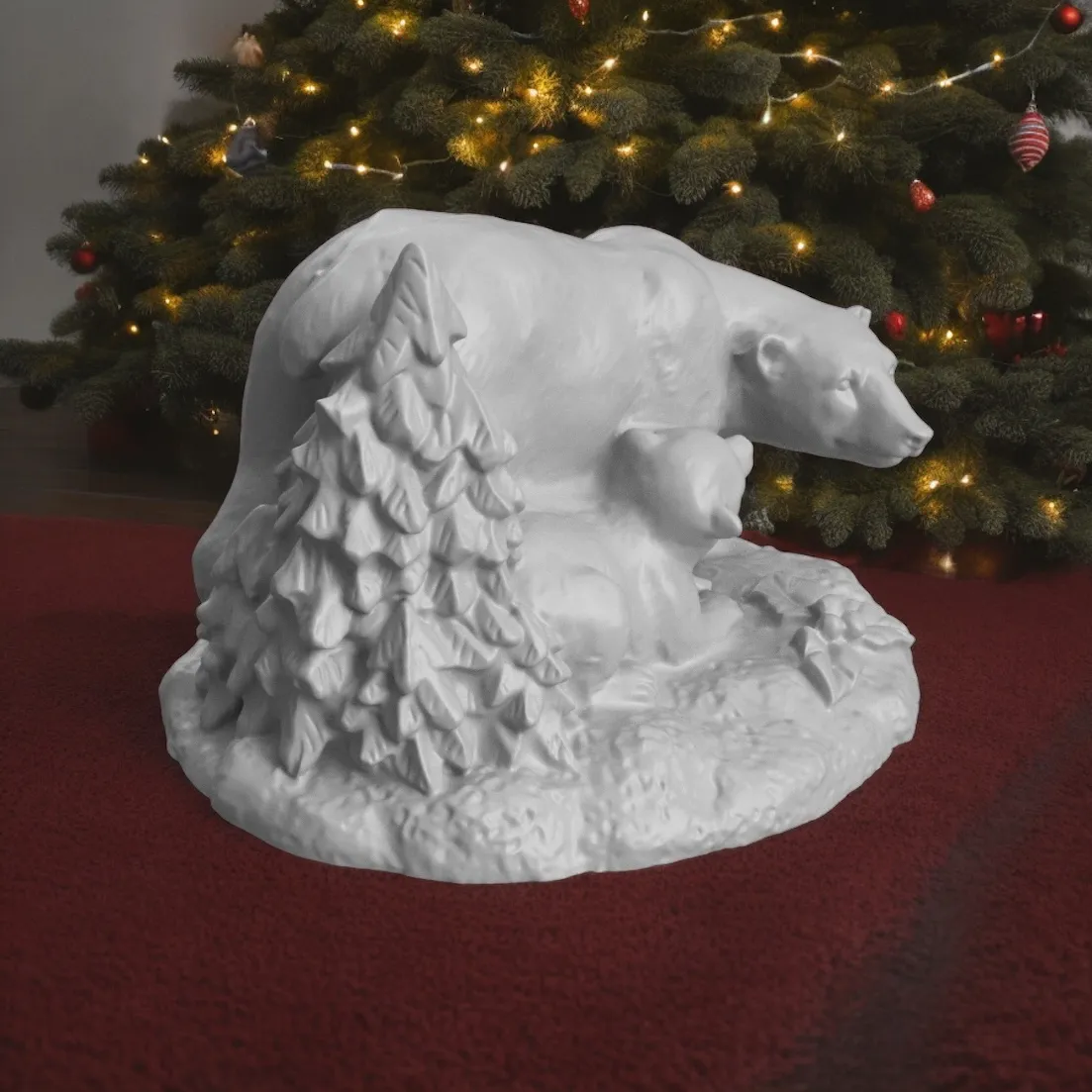 Oso polar navideño