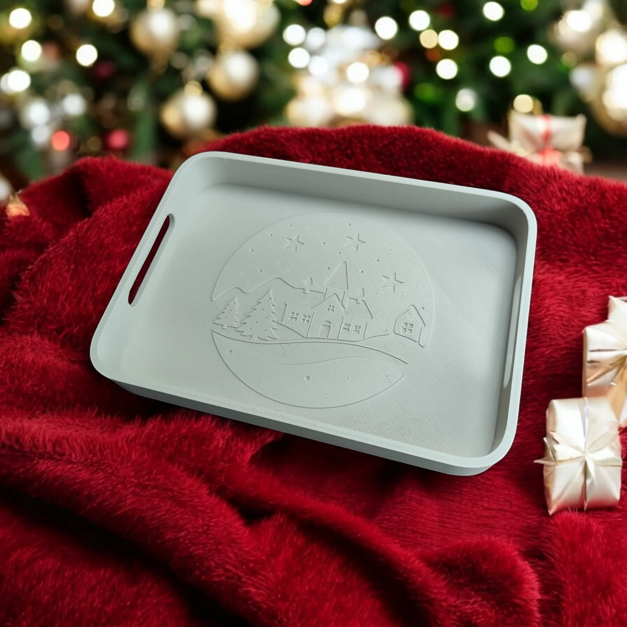 Winter Village Tray – Festive Christmas Decor as Organizer