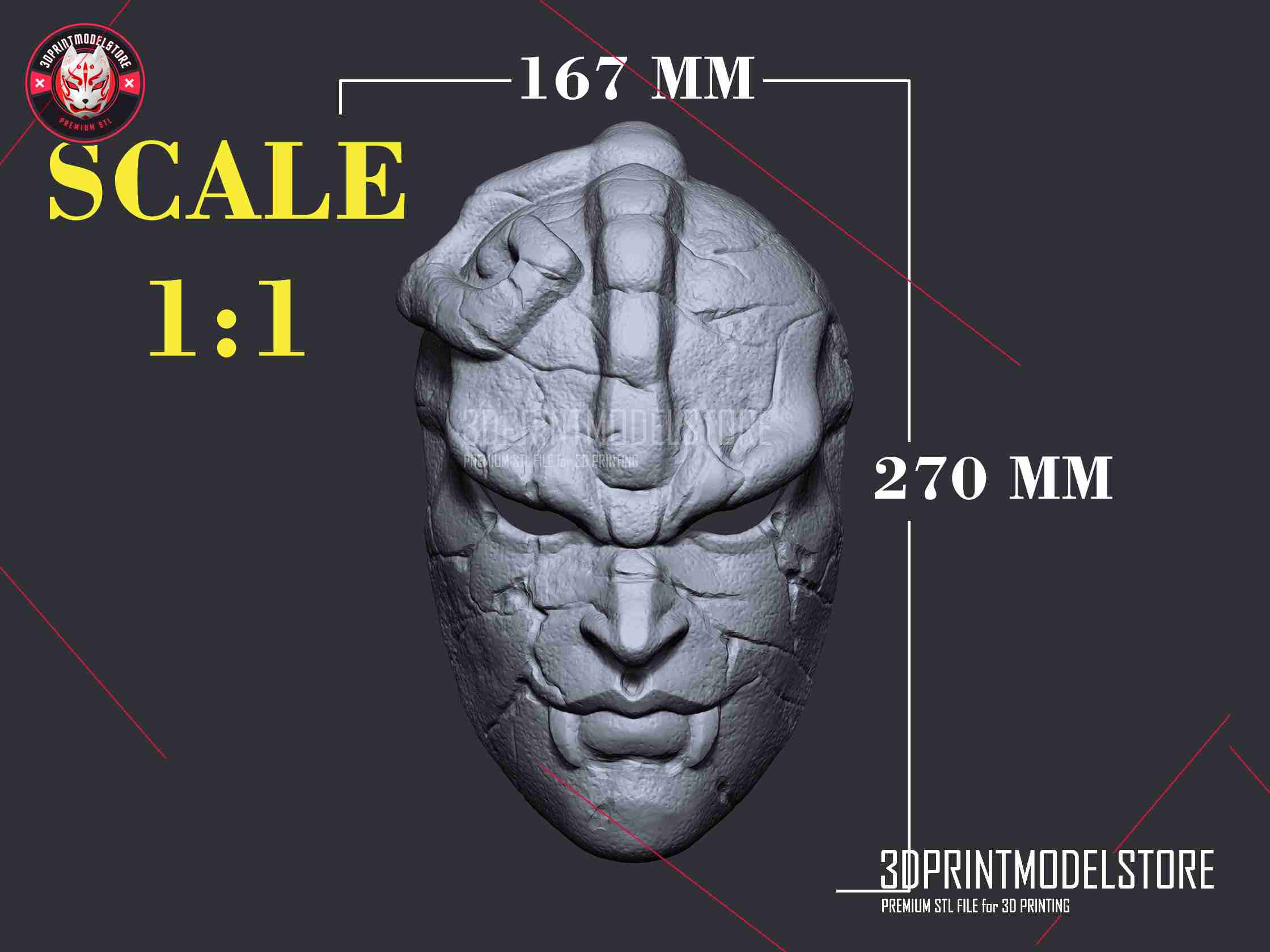 Jojo Bizarre Adventure Stone Mask - Anime Halloween Cosplay | 3D ...