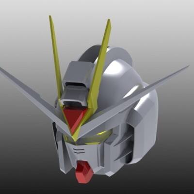Gundam Head Pen Holder 3d model