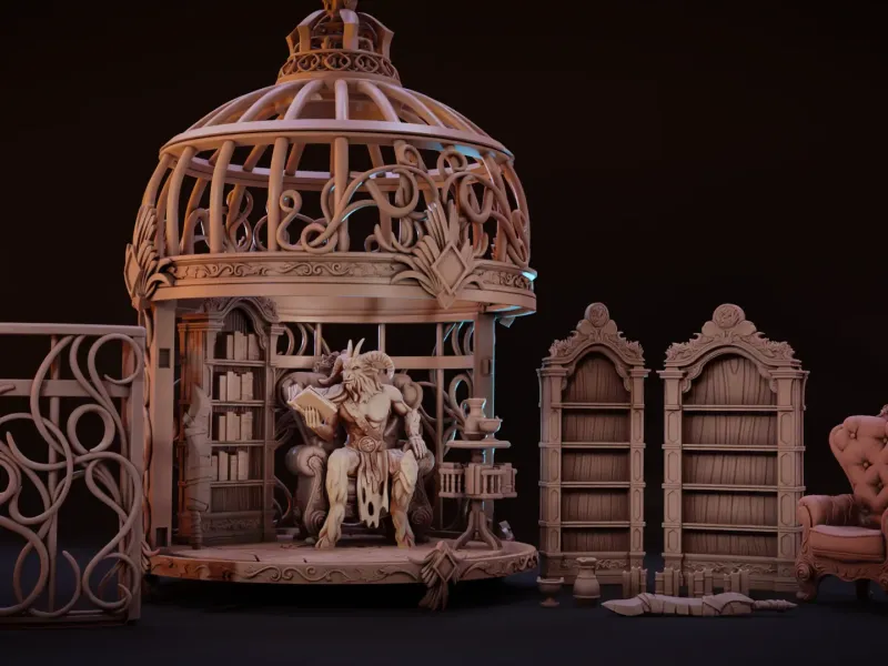Pet Demon In Gilded Cage | RPG Monster / Minotaur
