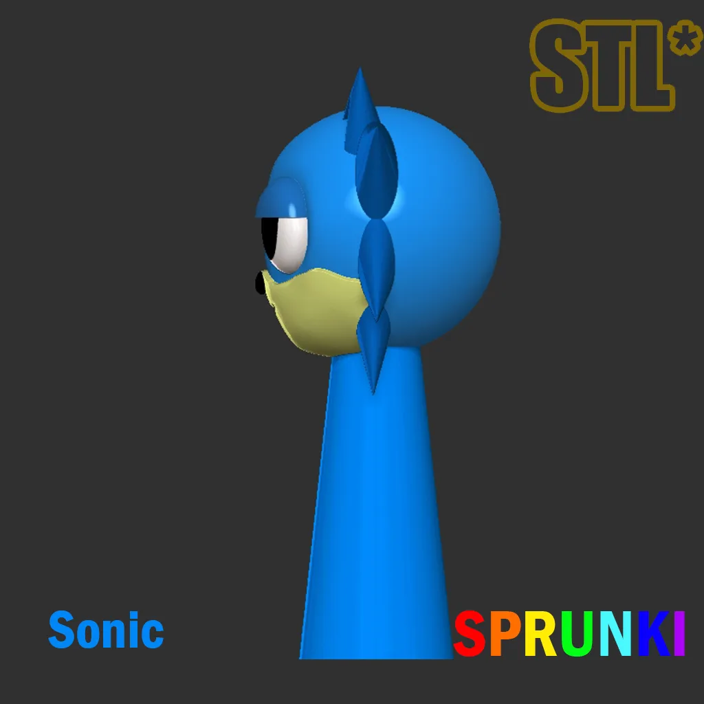 Sprunki 3D Incredibox Sonic Sprunki STL 3D Character Fanart