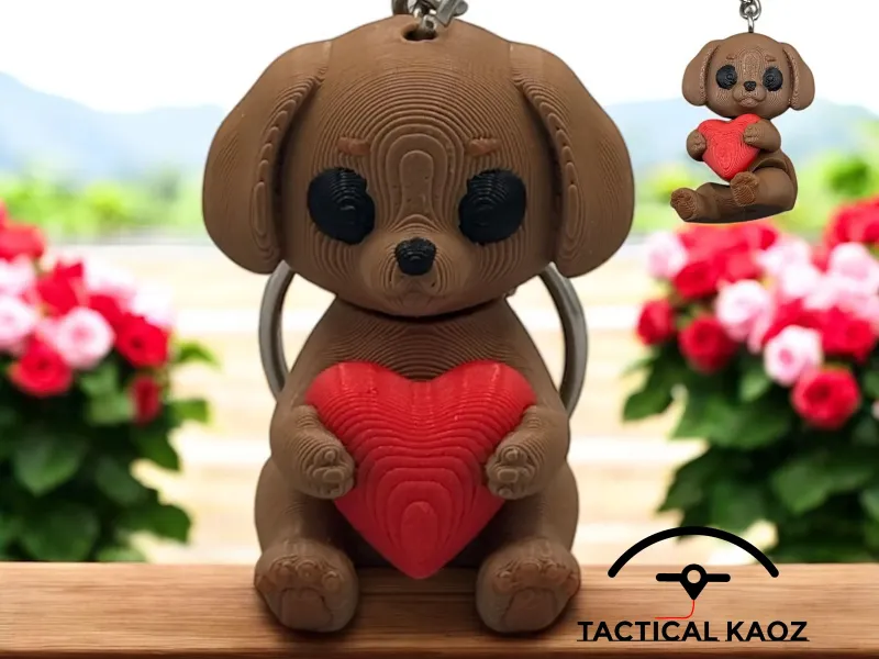 Adorable perrito flexible y figurita – Llavero