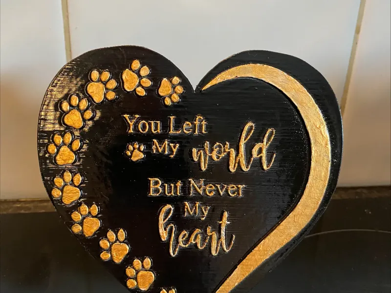 Cuore commemorativo per animali domestici