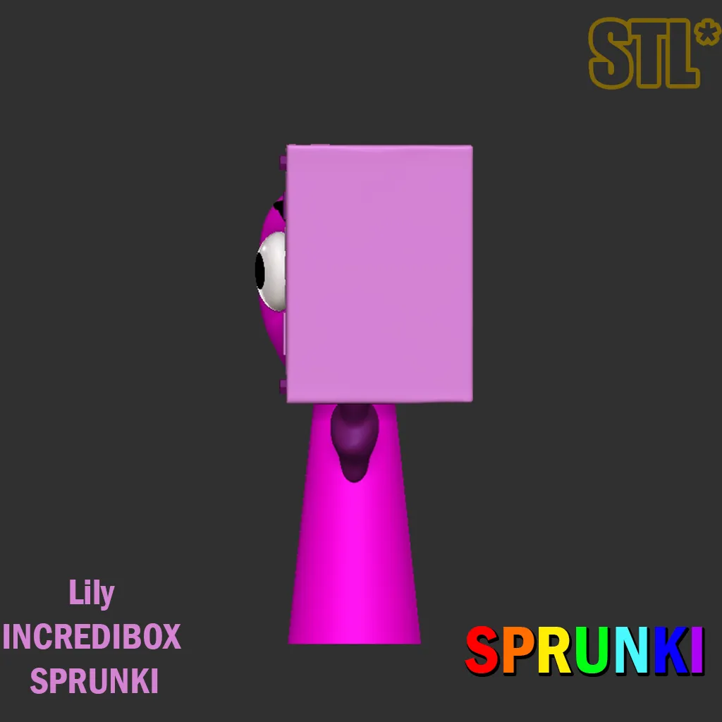Lily INCREDIBOX SPRUNKI STL 3D Character Fanart