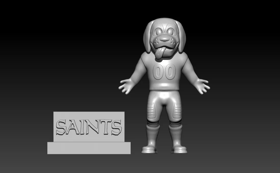 NFL - New Orleans Saints Mascot Gumbo Statue - 3d print