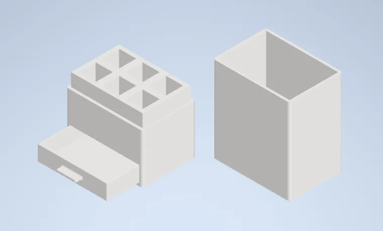 Nozzle Stand with Drawer and Lid