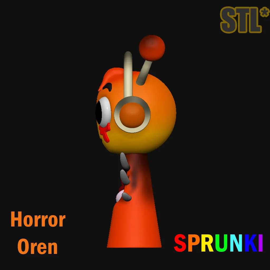 Sprunki Incredibox Horror Oren Sprunki STL 3D Character Fana
