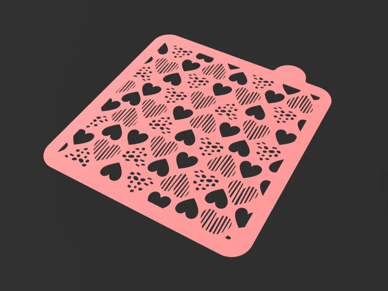 Stencil corazones