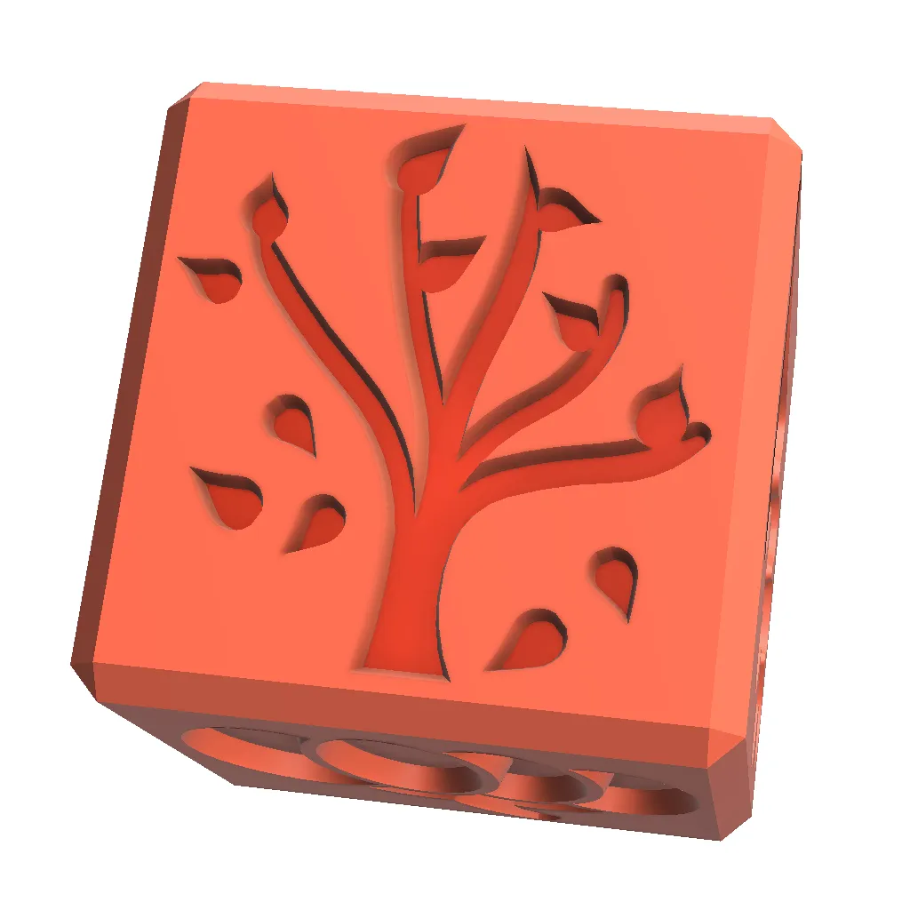 Educational Autumn Fall Impression/Stamp Cube for playdough