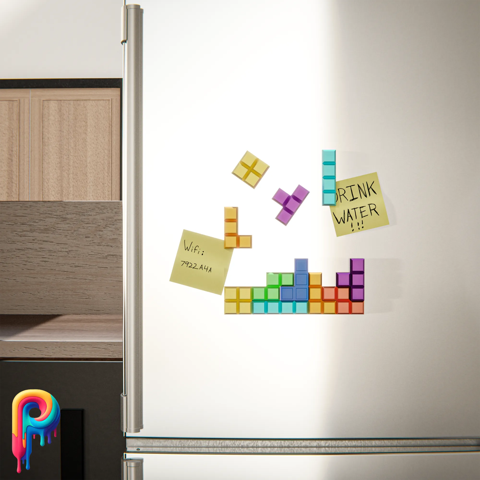 Tetris Fridge Magnets by Polymeria