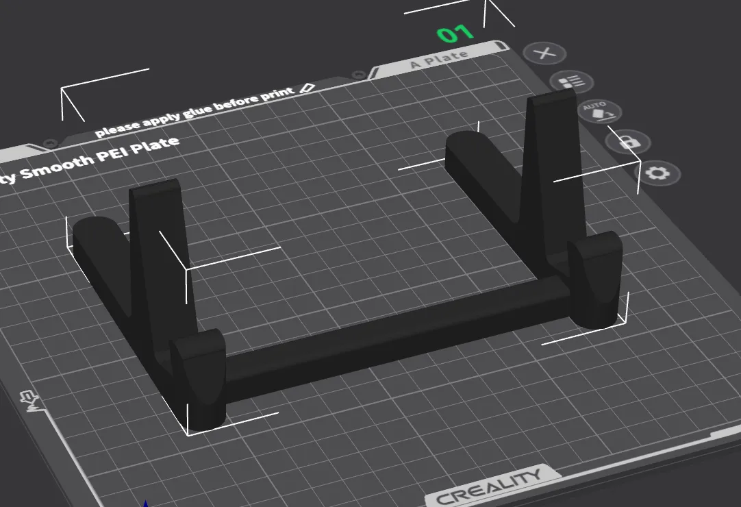 Under-monitor tablet stand.