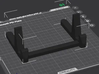Under-monitor tablet stand.