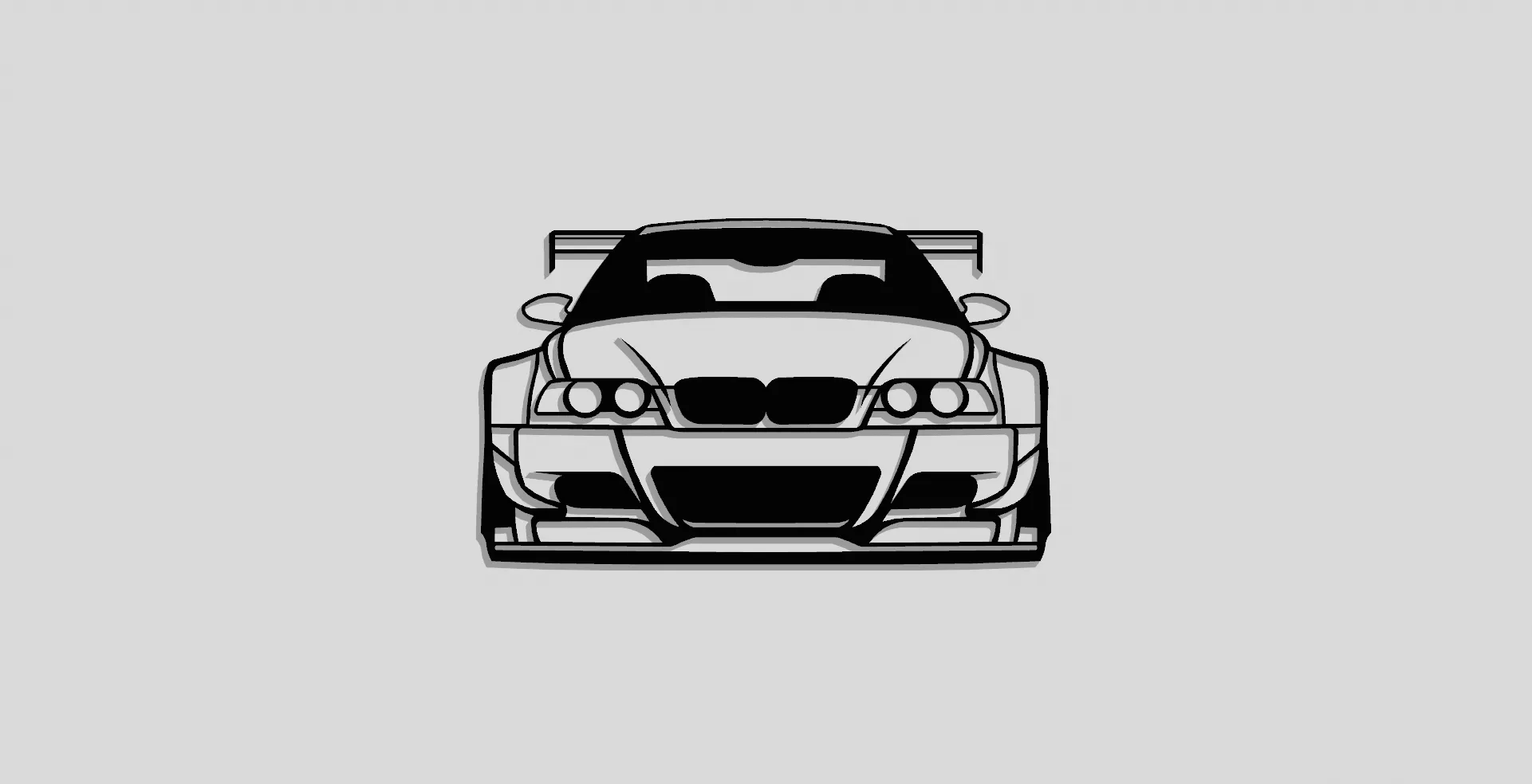 BMW M3 GTR Front Silhouette