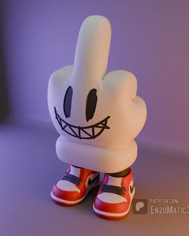 middle finger fuck hand funny table decoration STL