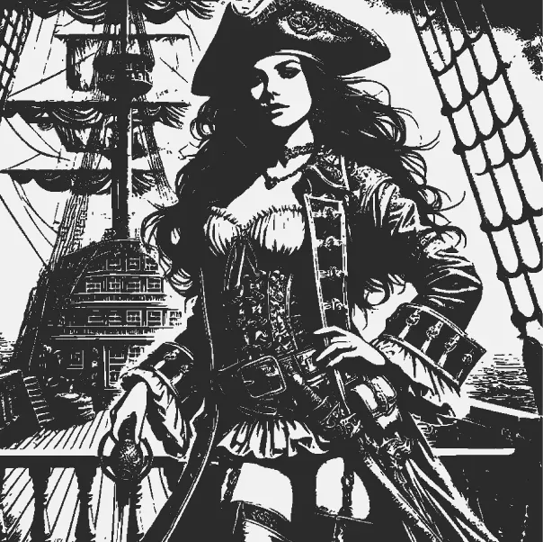 Pirate Lady Lamp/Deco With Easy Solution To Change Front !