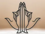 Anjali Mudra Line Art - Desktop Line Art-0