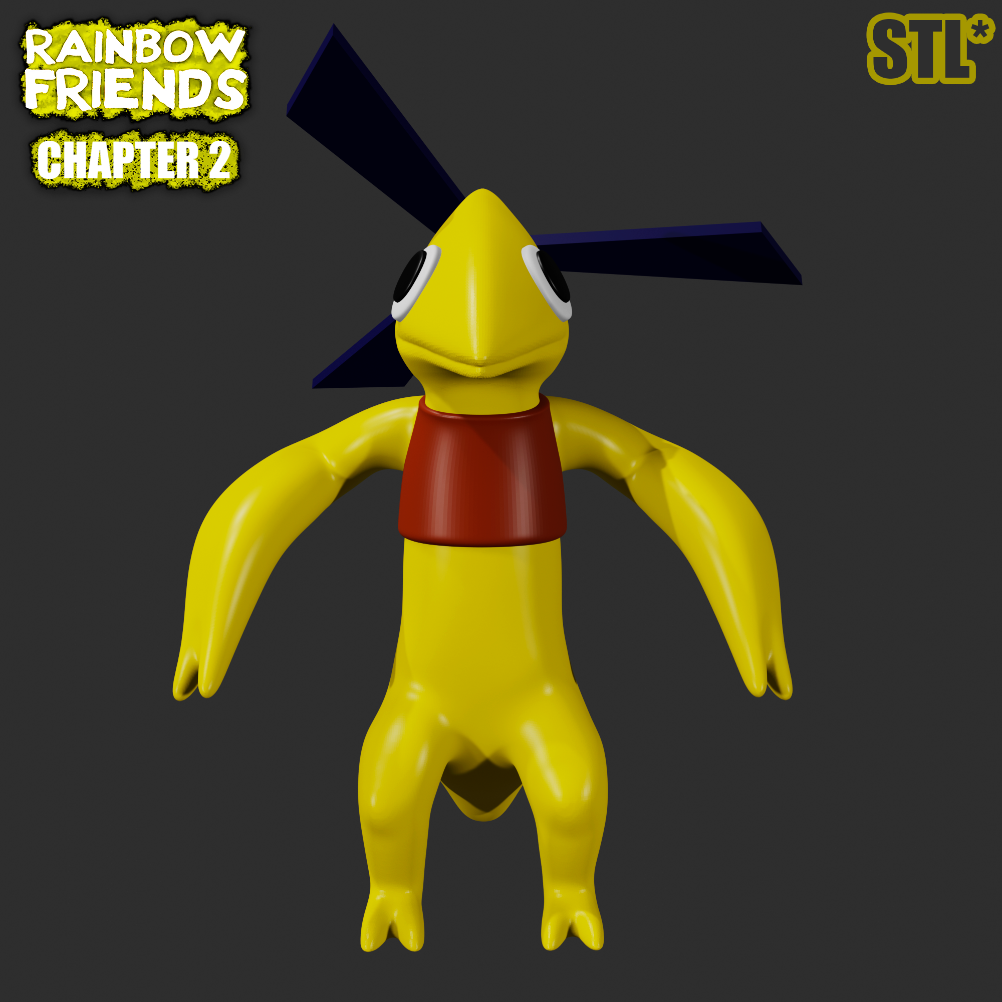 YELLOW RAINBOW FRIENDS ARTICULADO 3D Print Model in Monsters & Creatures  3DExport