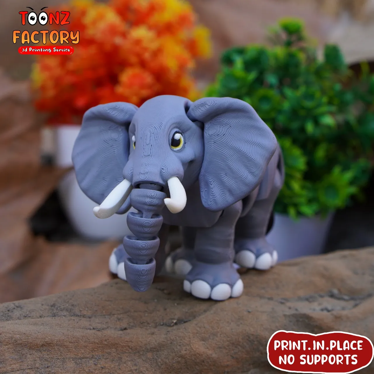 PRINT IN PLACE CUTE FLEXI ELEPHANT