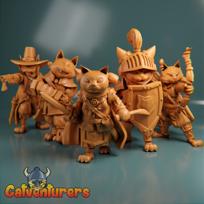 FANTASY CATS RPG PARTY - THE FELLOWSHIP OF THE MEOW | 3D models ...