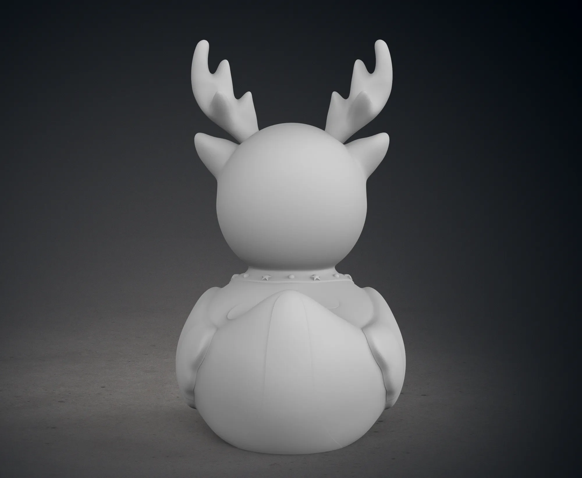 Cute Raindeer Rubber Duck with Christmas Bell