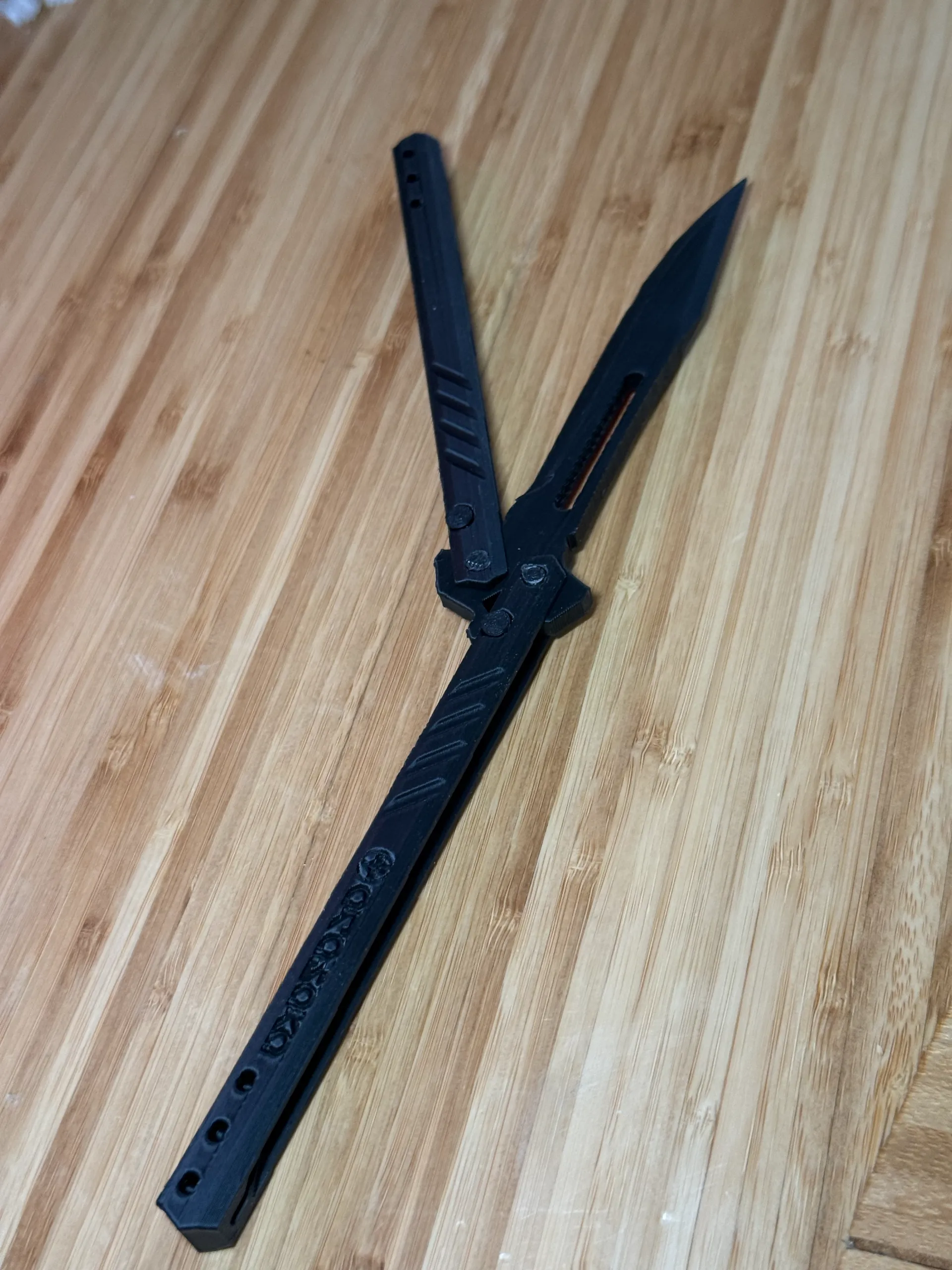 100% 3D printer Butterfly knife Fidget toy-3