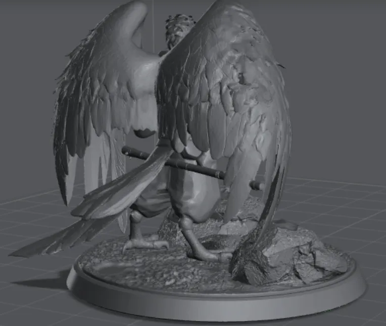 Aarakockra Monk, dnd miniature, martial arts bird