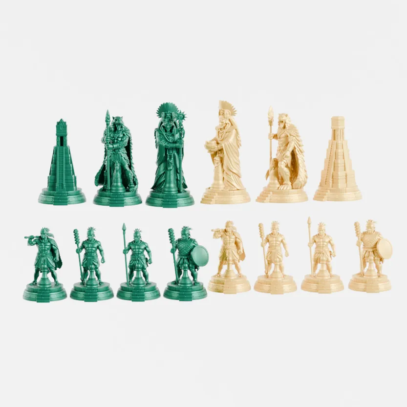 Historical Mayan Empire Chess Set 3MF - STL-2