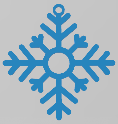 EASY TO PRINT, SNOWFLAKE, CHRISTMAS ORNAMENT 6, ORNAMENTS | 3D models ...