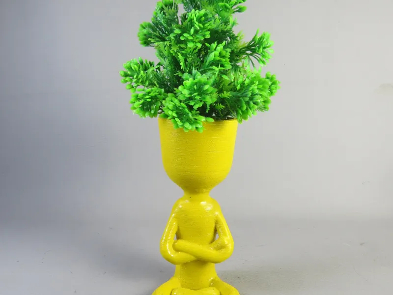 Sitting Man Bonsai Vase Pot